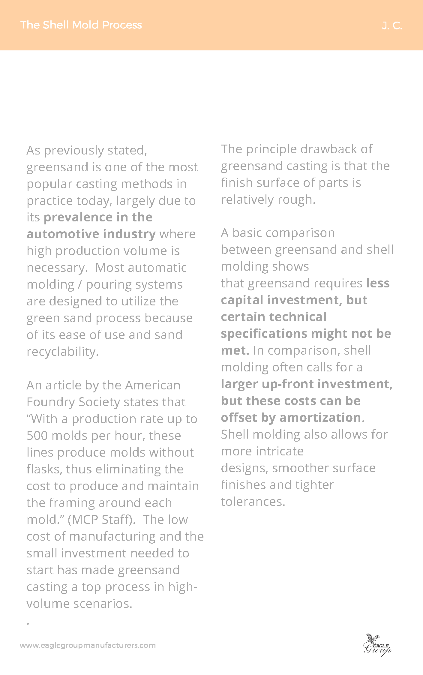 Shell Molding Process Guide- The Eagle Group(图22)