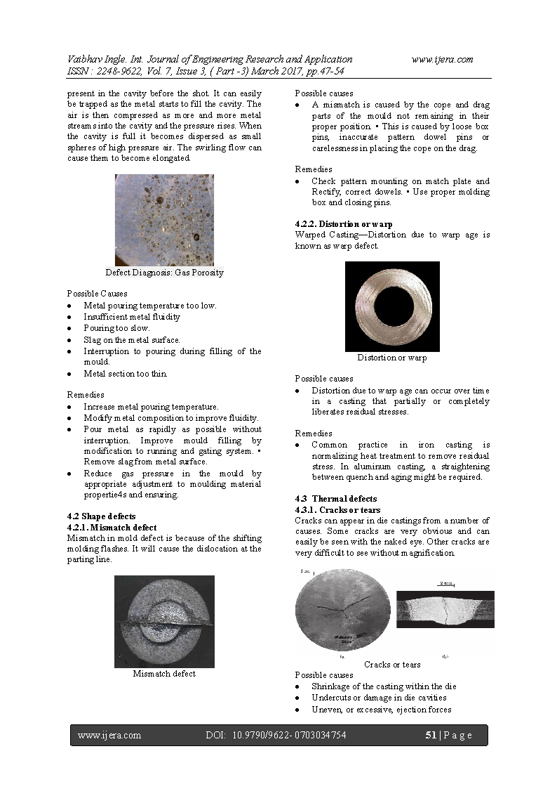 Defects, Root Causes in Casting Process and Their Remedies:  Review(图5)