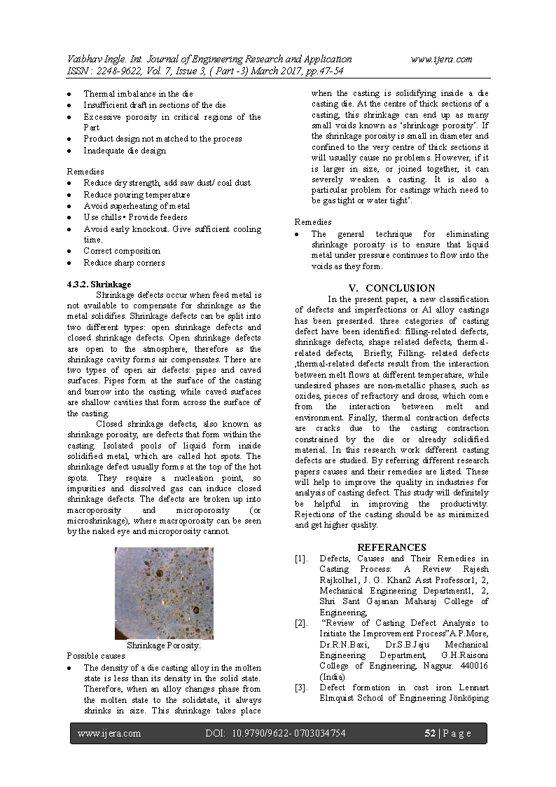 Defects, Root Causes in Casting Process and Their Remedies:  Review(图6)